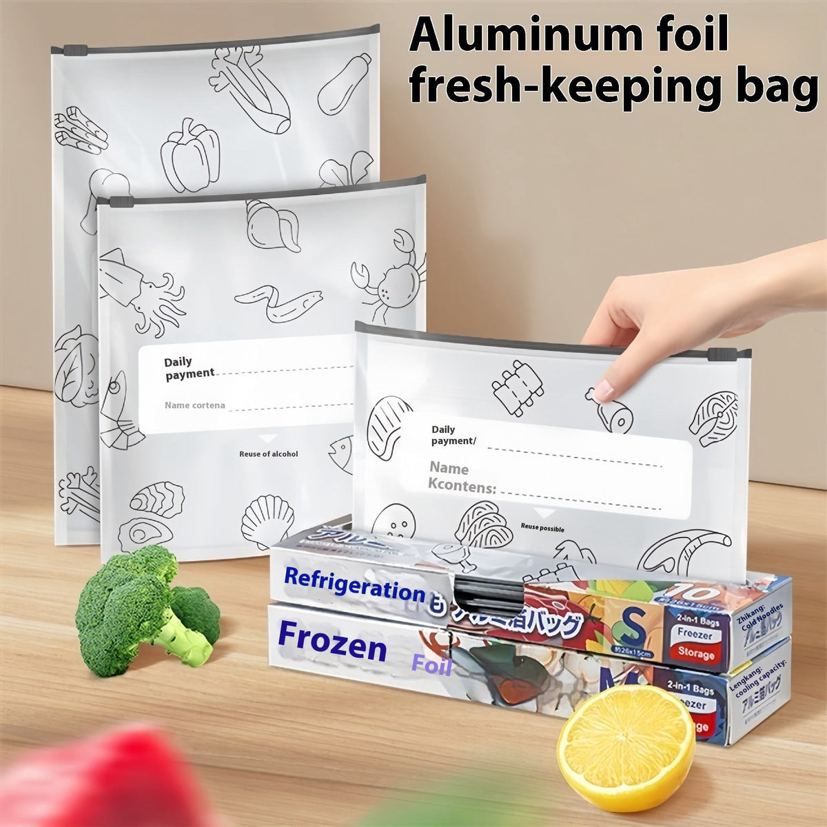 Sacs de Conservation Réutilisables ( Pack de 10 Sacs )